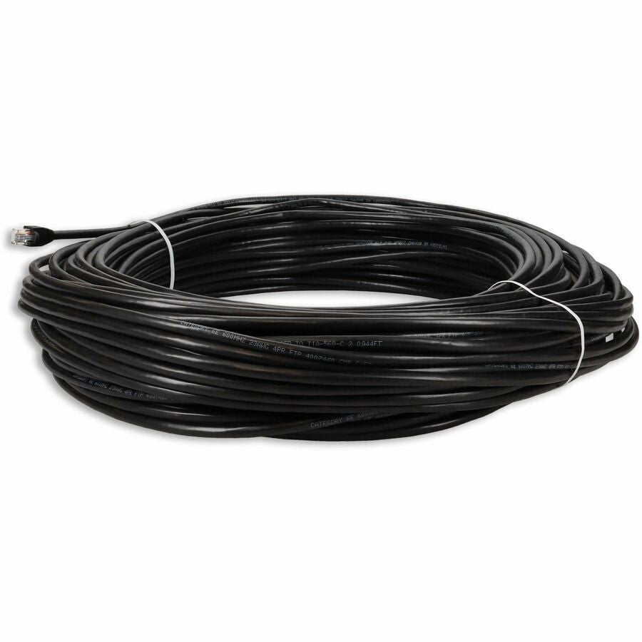 AddOn 100ft RJ-45 (Male) to RJ-45 (Male) Black CAT6 UTP PVC Outdoor Copper Patch Cable ADD-100FCAT6O-BK