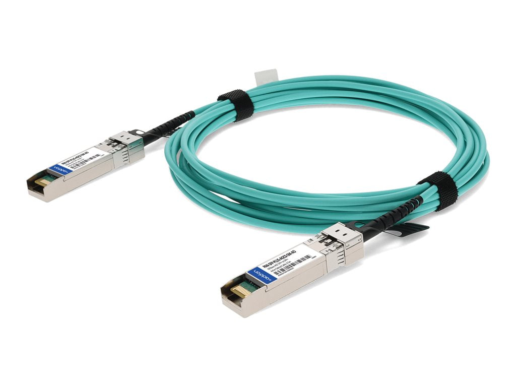 AddOn - 10GBase-AOC direct attach cable - TAA Compliant - SFP+ to SFP+ - 0.5 m - fiber optic - active PAN-SFP-PLUS-AOC0-5M-AO