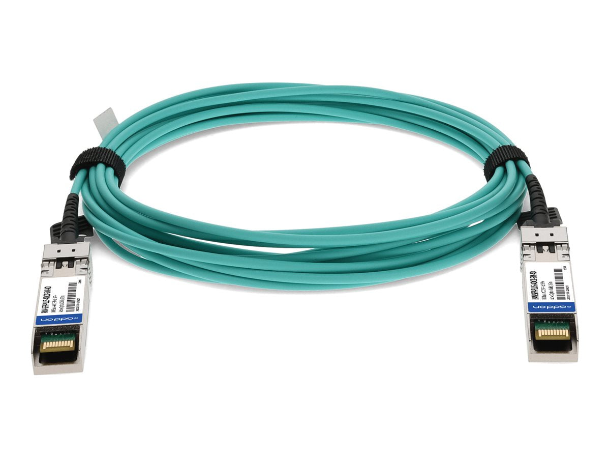 AddOn - 10GBase-AOC direct attach cable - TAA Compliant - SFP+ to SFP+ - 0.5 m - fiber optic - active PAN-SFP-PLUS-AOC0-5M-AO