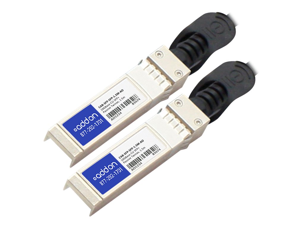 AddOn - 10GBase direct attach cable - SFP+ (M) to SFP+ (M) - 5 ft - twinaxial - passive CAB-SFP-SFP-1-5M-AO
