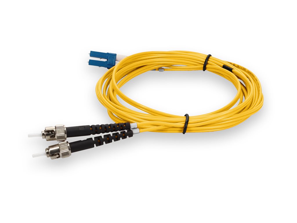 AddOn 10m LC to ST OS1 Yellow Patch Cable - Patch cable - TAA Compliant - LC/UPC single-mode (M) to ST/UPC single-mode