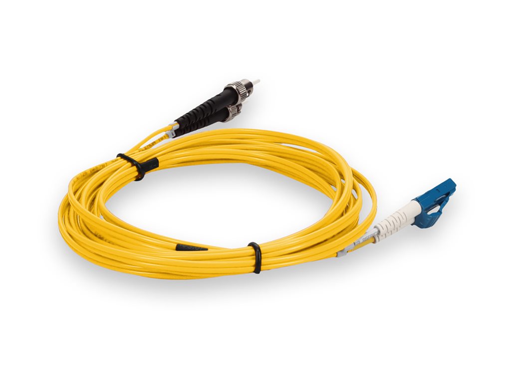 AddOn 10m LC to ST OS1 Yellow Patch Cable - Patch cable - TAA Compliant - LC/UPC single-mode (M) to ST/UPC single-mode
