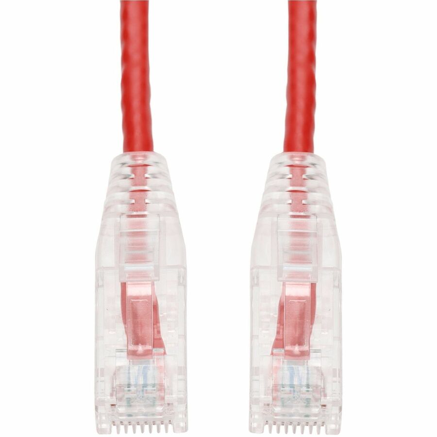 AddOn 16ft Red CAT 6 Slim PVC Ethernet Cable Snagless Clear-Claw RJ-45 M/M ADD-16FSLCAT6-RD