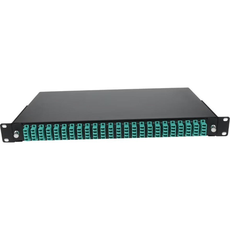 AddOn 19-inch Rack Mount 1U Patch Panel with 48 LC Duplex, Multi-Mode OM4 ADD-1U48LCDM4