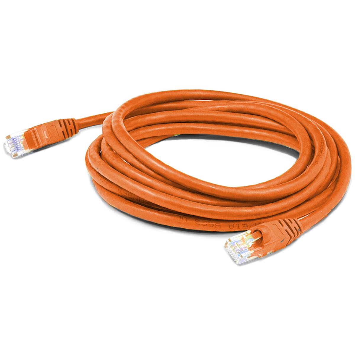 AddOn 1ft Orange CAT 6 Slim PVC Ethernet Cable Snagless Clear-Claw RJ-45 M/M ADD-1FSLCAT6-OE