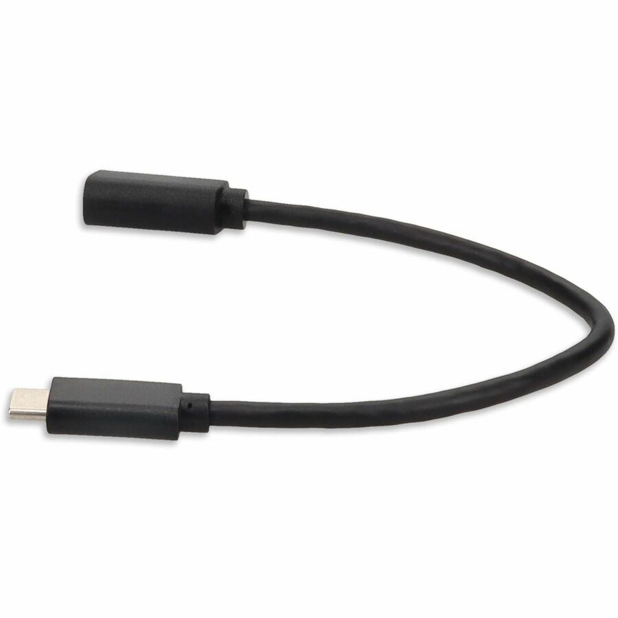 AddOn 1ft USB-C Male to USB 3.0 (A) Female Black Cable - 1 ft USB/USB-C Data Transfer