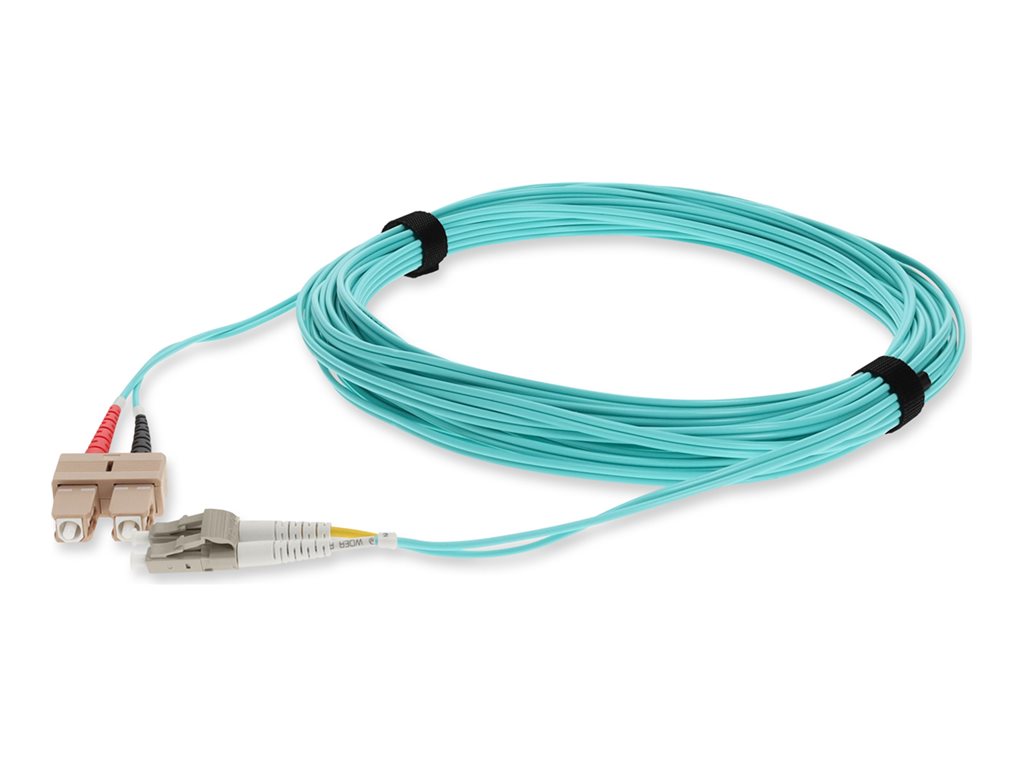 AddOn 25m LC to SC OM4 Aqua Patch Cable - Patch cable - LC multi-mode (M) to SC multi-mode (M) - 25 m - fiber optic - duplex ADD-SC-LC-25M5OM4