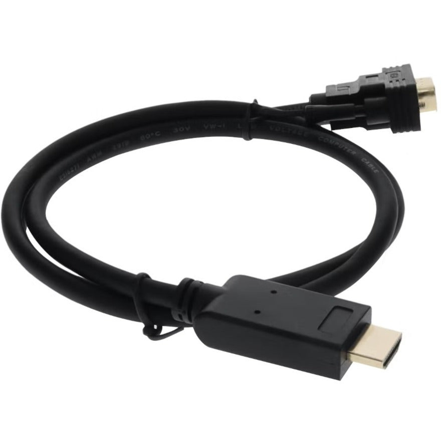 AddOn 3ft HDMI 1.3 Male to VGA Male Black Cable For Resolution Up to 1920x1200 (WUXGA) HDMI2VGAMM3