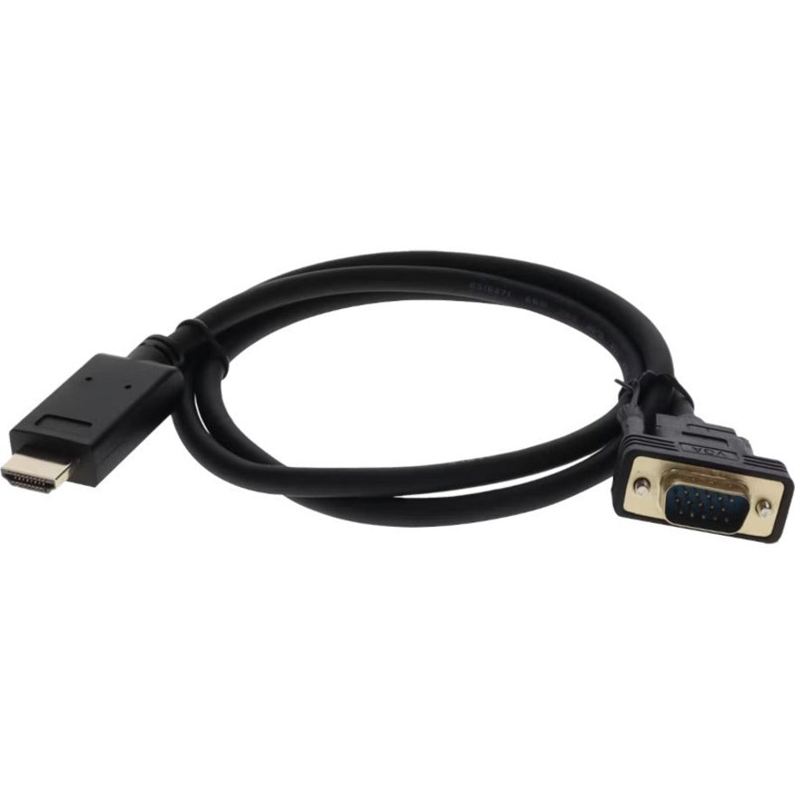 AddOn 3ft HDMI 1.3 Male to VGA Male Black Cable For Resolution Up to 1920x1200 (WUXGA) HDMI2VGAMM3