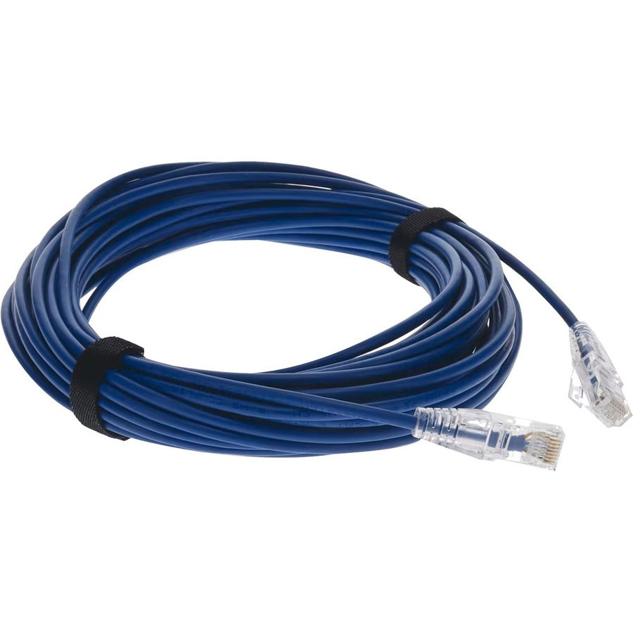 AddOn 50ft Blue CAT 6 Slim PVC Ethernet Cable Snagless Clear-Claw TAA RJ-45 M/M ADD-50FSLCAT6-BE-TAA