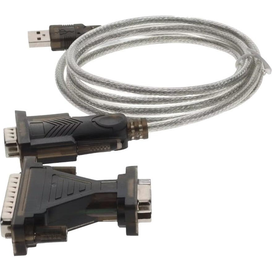 AddOn 5ft USB 2.0 (A) Male to DB-25 Male Adapter Cable