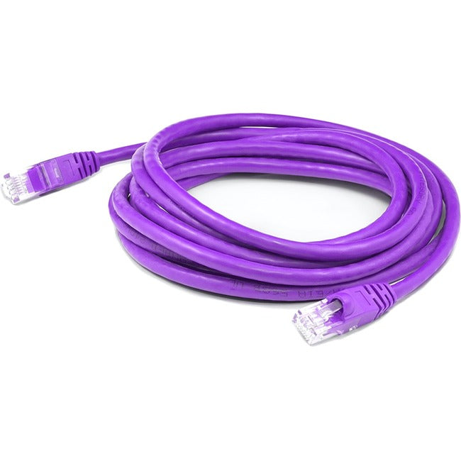 AddOn 75ft Purple CAT 6A PVC Ethernet Cable Snagless Bubble Boot RJ-45 M/M ADD-75FCAT6A-PE