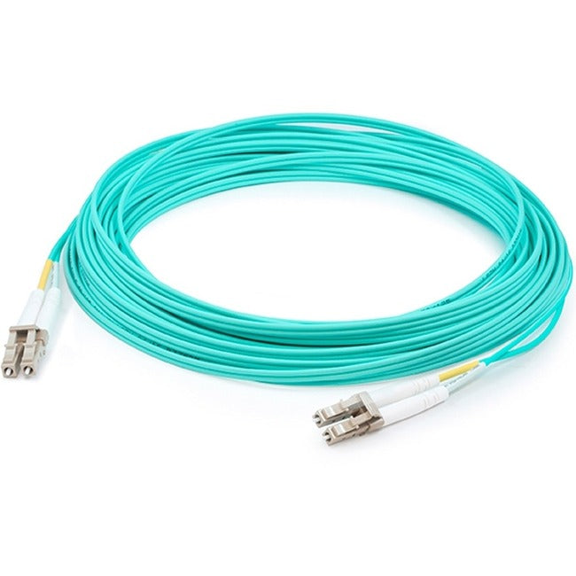 AddOn 75m LC (Male) to LC (Male) Aqua OM3 Duplex Fiber OFNR (Riser-Rated) Patch Cable ADD-LC-LC-75M5OM3