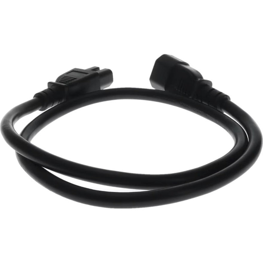 AddOn 7ft C14 Male to C15 Female 14AWG 100-250V at 15A Black Power Cable ADD-C142C1514AWG7FT