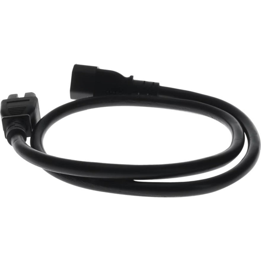 AddOn 7ft C14 Male to C15 Female 14AWG 100-250V at 15A Black Power Cable ADD-C142C1514AWG7FT