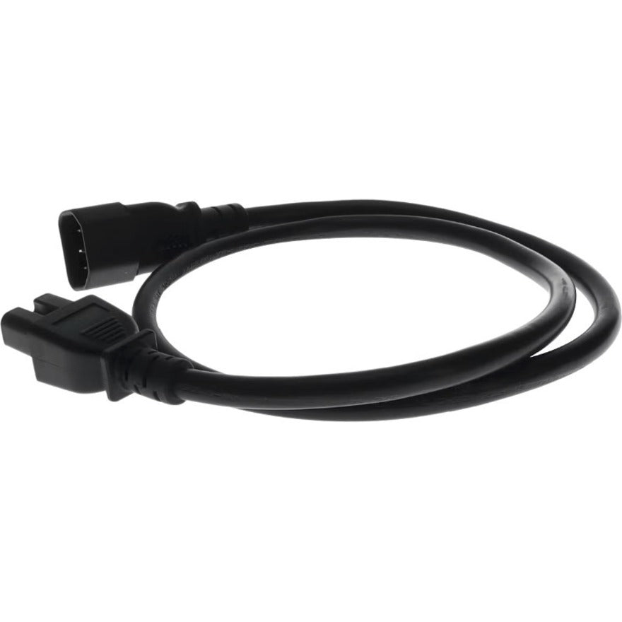 AddOn 7ft C14 Male to C15 Female 14AWG 100-250V at 15A Black Power Cable ADD-C142C1514AWG7FT