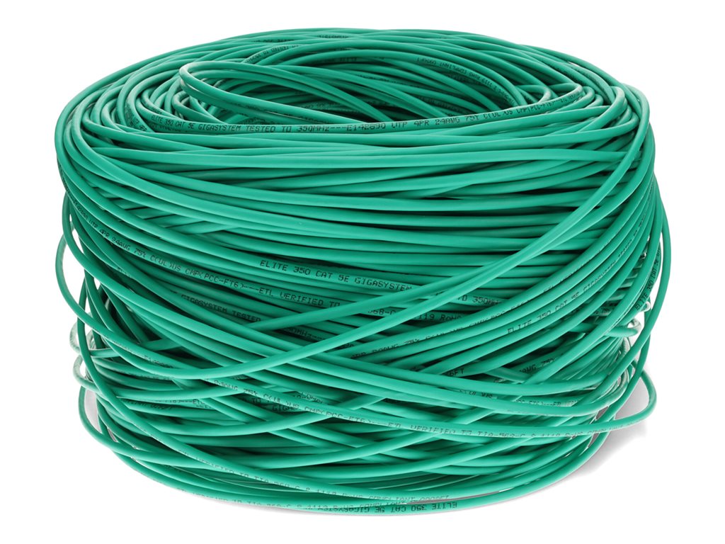 AddOn - Bulk cable - 1000 ft - UTP - CAT 5e - plenum - green