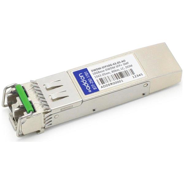 AddOn Cisco DWDM-SFP10G-63.05 Compatible TAA Compliant 10GBase-DWDM 100GHz SFP+ Transceiver (SMF, 1563.05nm, 80km, LC, DOM) DWDM-SFP10G-63.05-AO