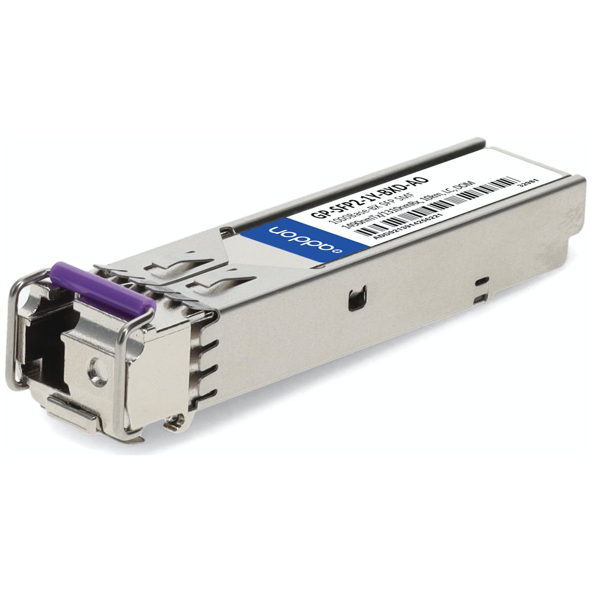 AddOn Dell Force10 GP-SFP2-1Y-BXD Compatible TAA Compliant 1000Base-BX SFP Transceiver (SMF, 1490nmTx/1310nmRx, 10km, LC, DOM) GP-SFP2-1Y-BXD-AO