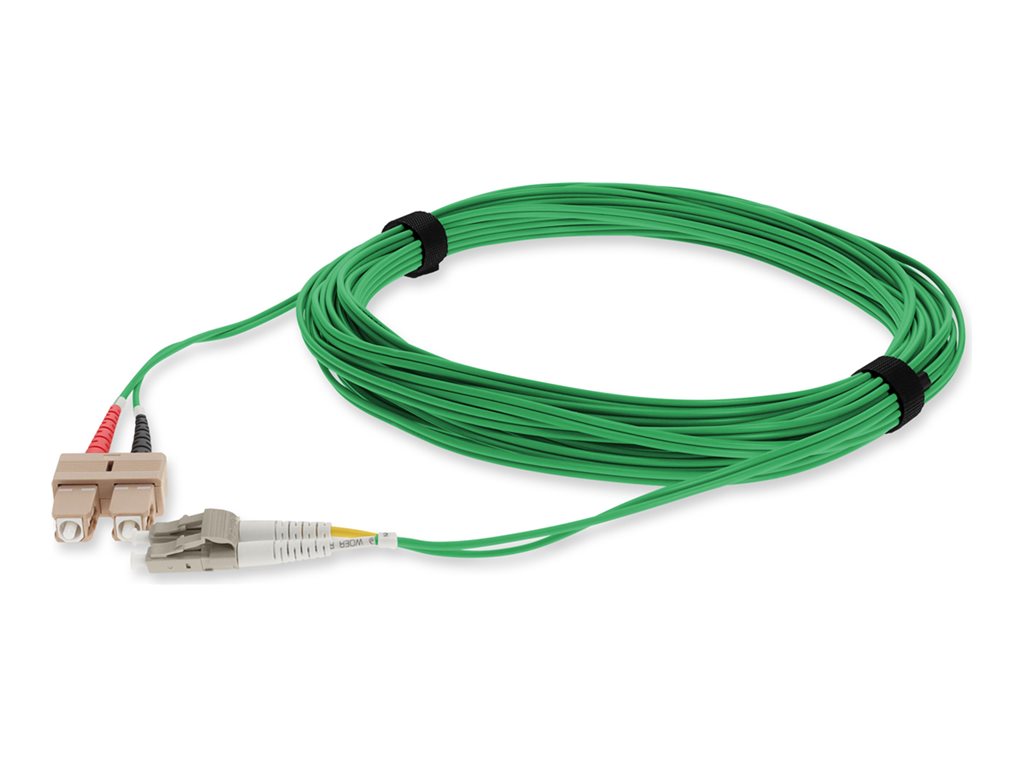 AddOn - Patch cable - TAA Compliant - LC/PC multi-mode (M) to SC/PC multi-mode (M) - 10 m - fiber optic - duplex - 50 / 125 micron ADD-SC-LC-10M5OM4-GN-TAA