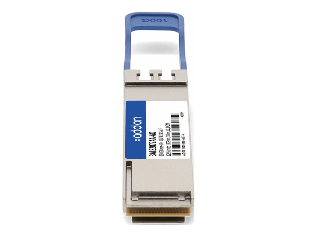 AddOn - QSFP28 transceiver module (equivalent to: Alcatel-Lucent Nokia 3AL82072AA) - 100GbE, OTU4 - 100GBase-LR4 - LC single-mode 3AL82072AA-AO