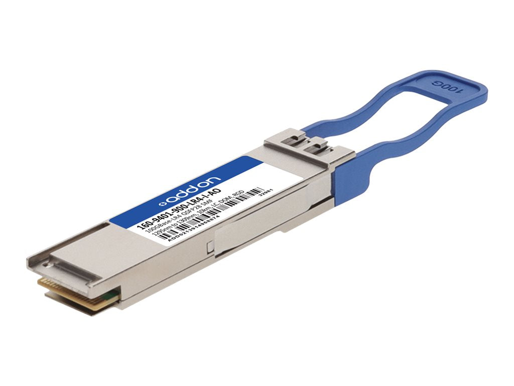 AddOn - QSFP28 transceiver module (equivalent to: Ciena 160-9401-900-LR4-I) - 100GbE - 100GBase-LR4 - LC single-mode - up to 160-9401-900-LR4-I-AO