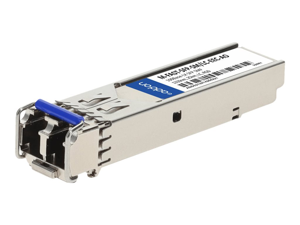AddOn - SFP (mini-GBIC) transceiver module (equivalent to: Hirschmann M-FAST-SFP SM/LC EEC) - 100Mb LAN - 100Base-LX - LC single-mode M-FAST-SFP-SM/LC-EEC-AO