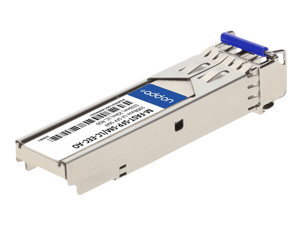 AddOn - SFP (mini-GBIC) transceiver module (equivalent to: Hirschmann M-FAST-SFP SM/LC EEC) - 100Mb LAN - 100Base-LX - LC single-mode M-FAST-SFP-SM/LC-EEC-AO