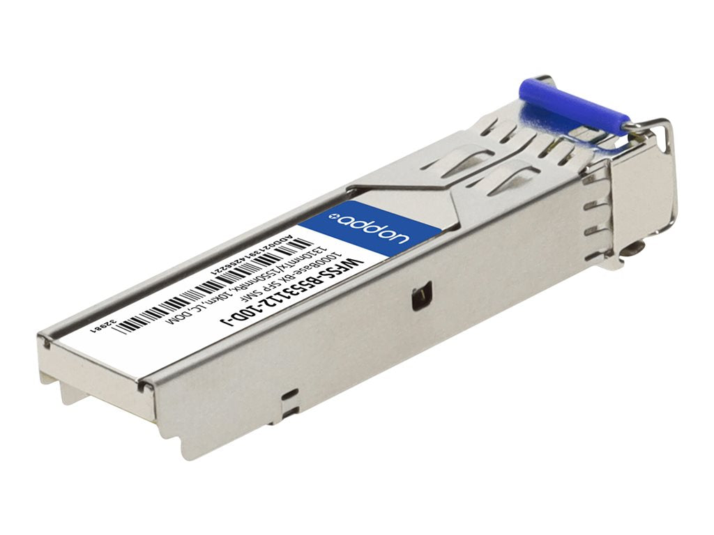 AddOn - SFP (mini-GBIC) transceiver module (equivalent to: Juniper Networks EX-SFP-GE10KT13R15) - 1GbE - 1000Base-BX - LC single-mode WFSS-B553112-10D-J