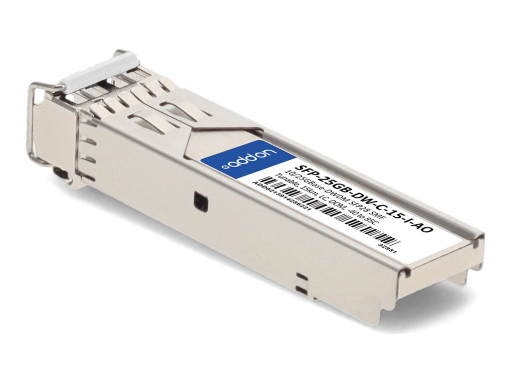 AddOn - SFP28 transceiver module - 25GbE - 25GBase-DWDM - LC single-mode - up to 9.3 miles - TAA Compliant SFP-25GB-DW-C-15-I-AO