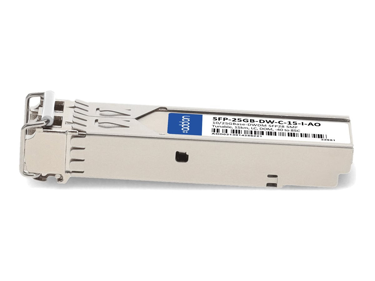 AddOn - SFP28 transceiver module - 25GbE - 25GBase-DWDM - LC single-mode - up to 9.3 miles - TAA Compliant SFP-25GB-DW-C-15-I-AO