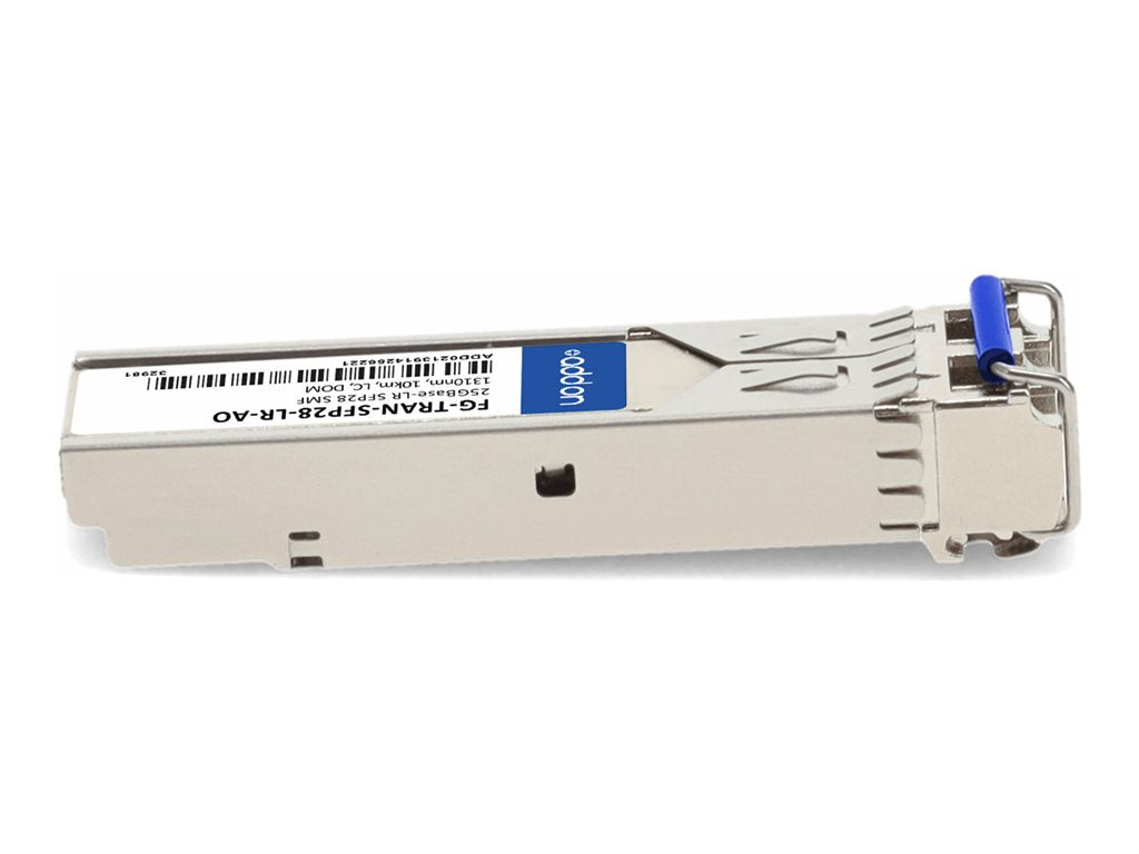 AddOn - SFP28 transceiver module (equivalent to: Fortinet FG-TRAN-SFP28-LR) - 25GbE - 25GBase-LR - LC single-mode - up to 6.2 FG-TRAN-SFP28-LR-AO