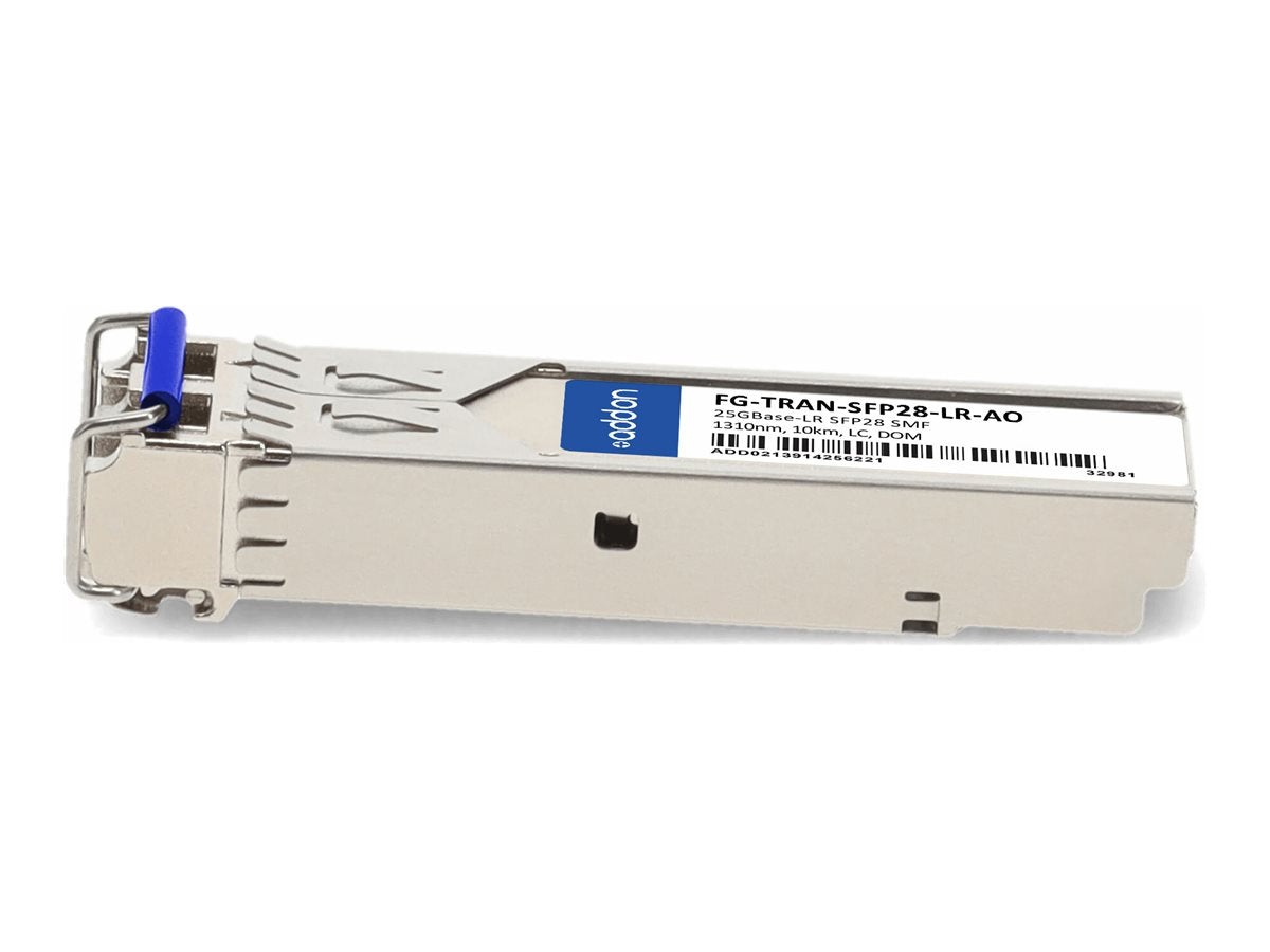 AddOn - SFP28 transceiver module (equivalent to: Fortinet FG-TRAN-SFP28-LR) - 25GbE - 25GBase-LR - LC single-mode - up to 6.2 FG-TRAN-SFP28-LR-AO