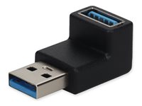 AddOn USB-A 3.0 Male Right Angle To USB-A 3.0 Female Black Adapter USB3RT2USB3F