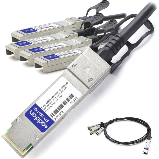 Addon Dell Dac-Qsfp-4Sfp-10G-5M Compatible Taa Compliant 40Gbase-Cu Qsfp+ To 4Xs