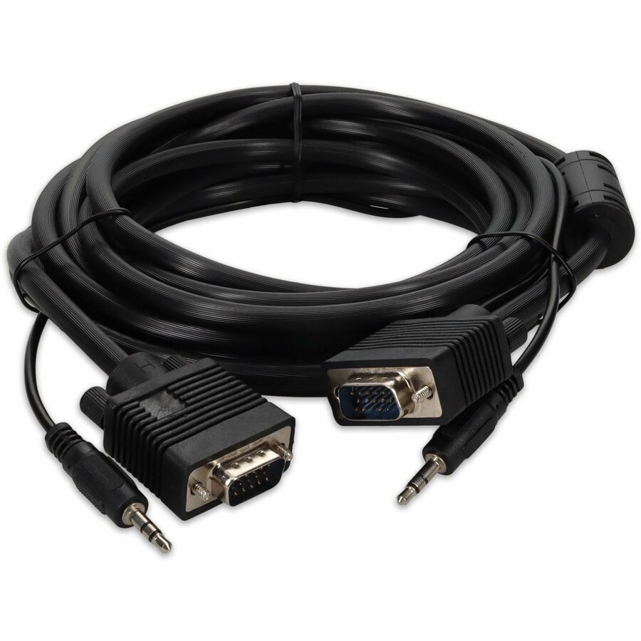 Addon Networks 15Ft Vga + 3.5Mm 4.6 M Vga (D-Sub) + 3.5Mm Black