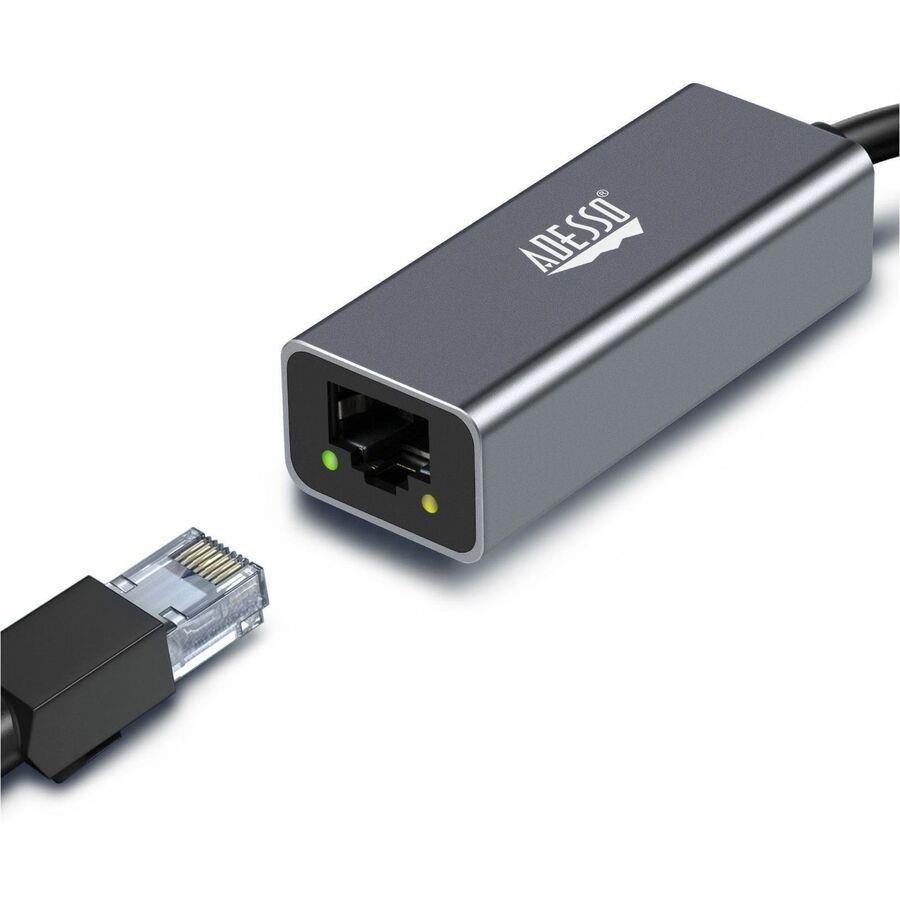 Adesso USB-C to Ethernet Network Adapter (TAA Compliant) - USB Type C - 125 MB/s Data