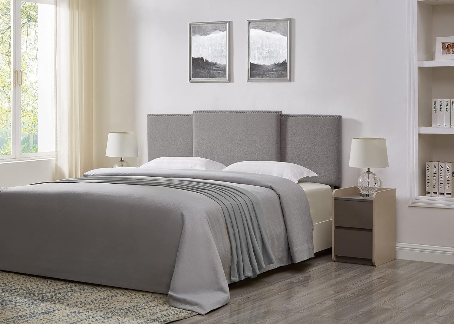 Adjustable Upholstered Headboard For King Full Queen Beds