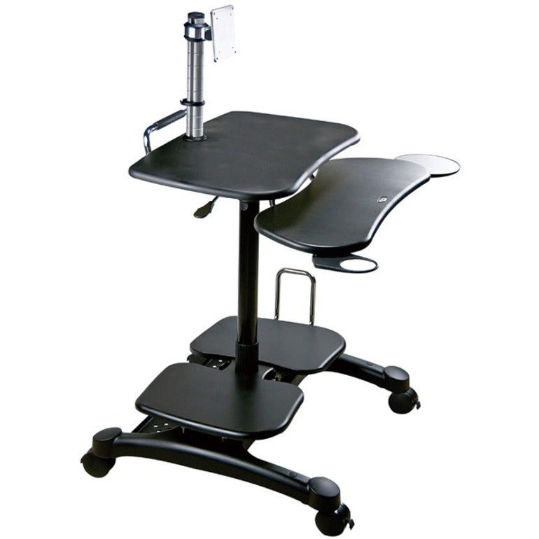 Aidata Sit and Stand Mobile LCD Workstation with Monitor Mount LDC003P