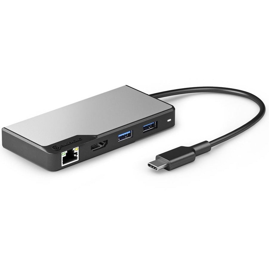 Alogic Usb-C Fusion Alpha 5-In-1 Hub - 1 X Hdmi 4K@60Hz, 2 X Usb-A (Usb 3.0), 1 X Gigabit Ethernet, 1 X Usb-C (Data & Pd) - Space Grey
