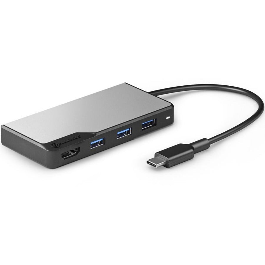 Alogic Usb-C Fusion Core 5-In-1 Hdmi & Usb Hub- 1 X Hdmi@4K@60Hz, 3 X Usb-A (Usb3.0) 1 X Usb-C (Data + Pd) - Space Grey