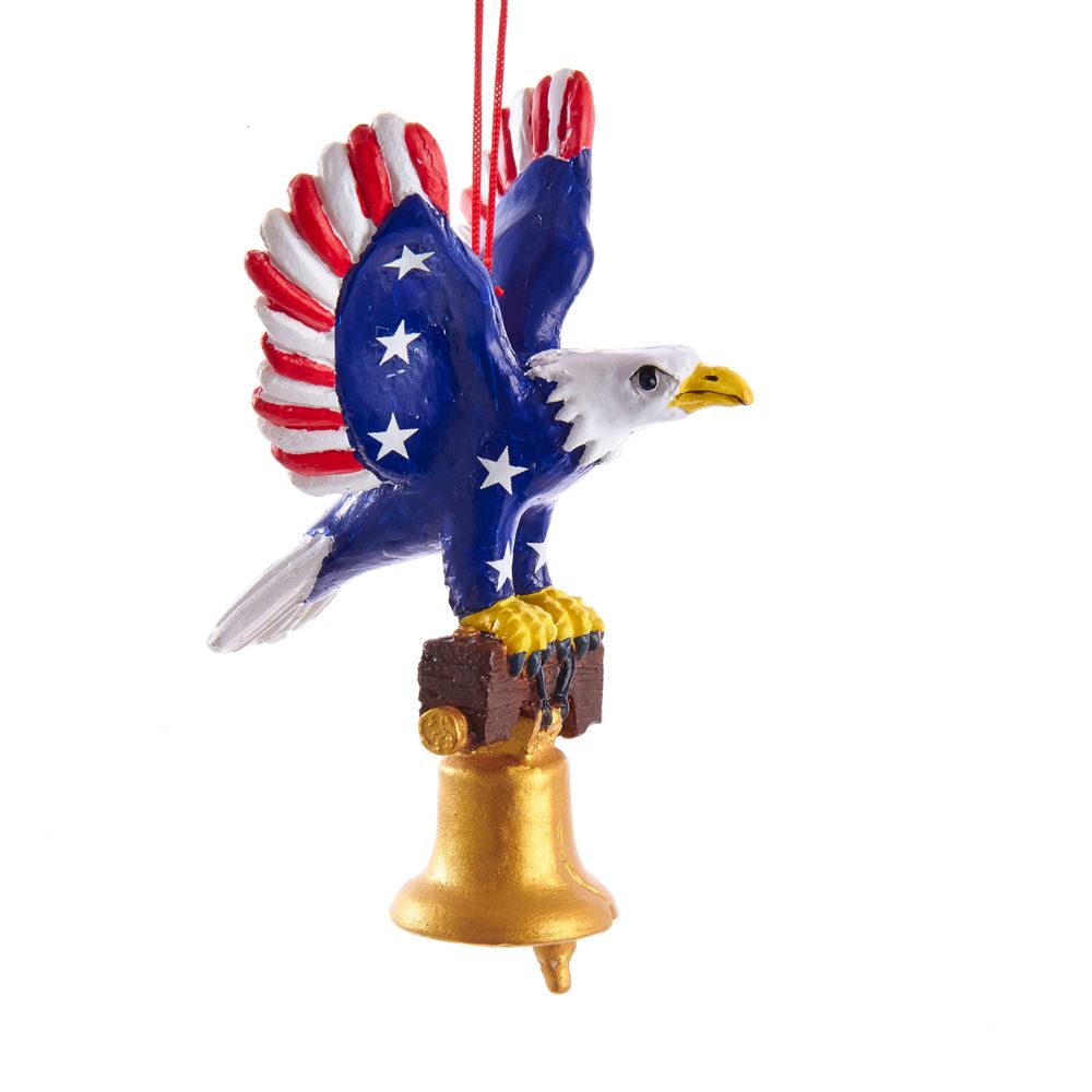 American Eagle With Bell Ornament
