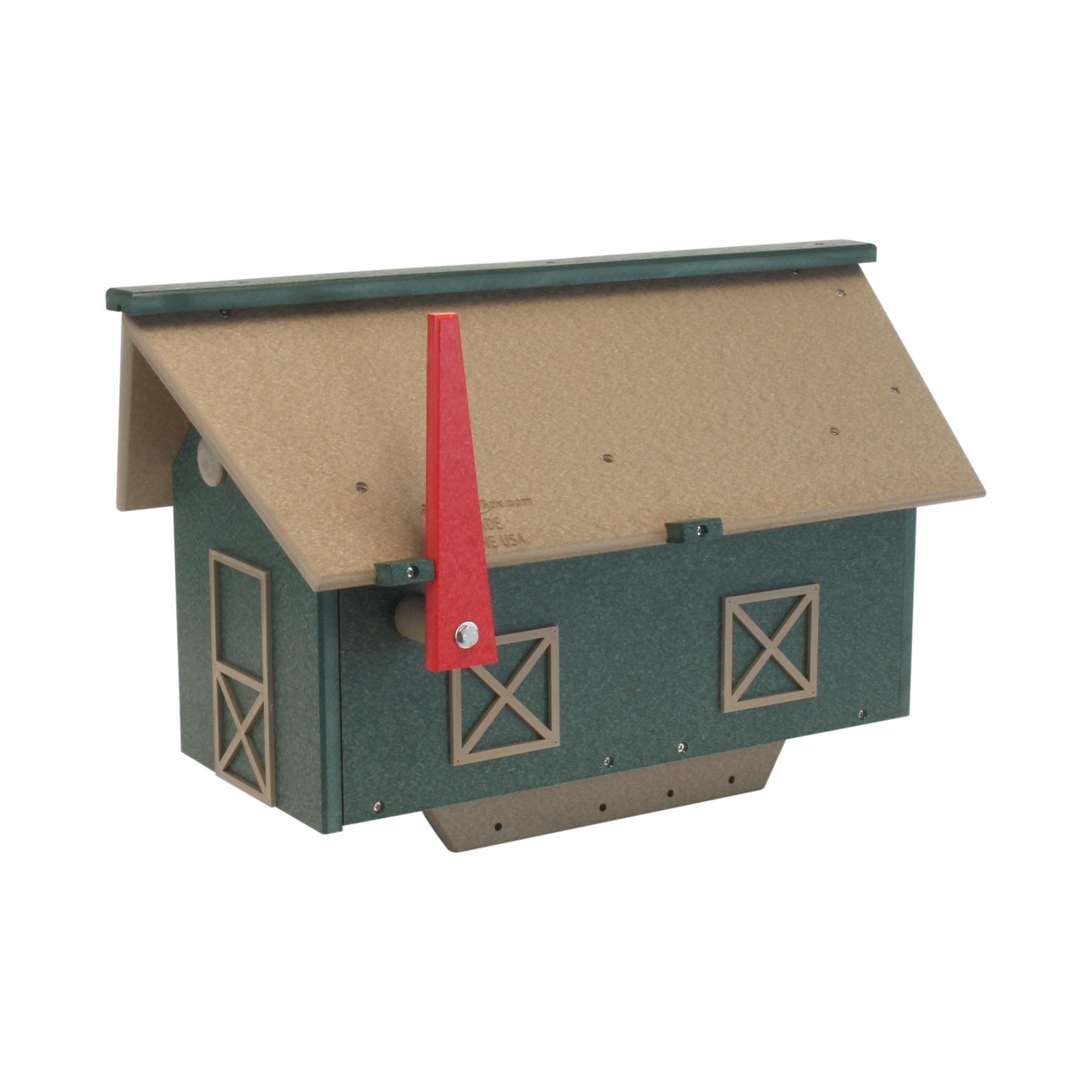 Amish-Made Mailbox, Post Mount, Made With Weather-Proof Poly Lumber, UV-Resistant