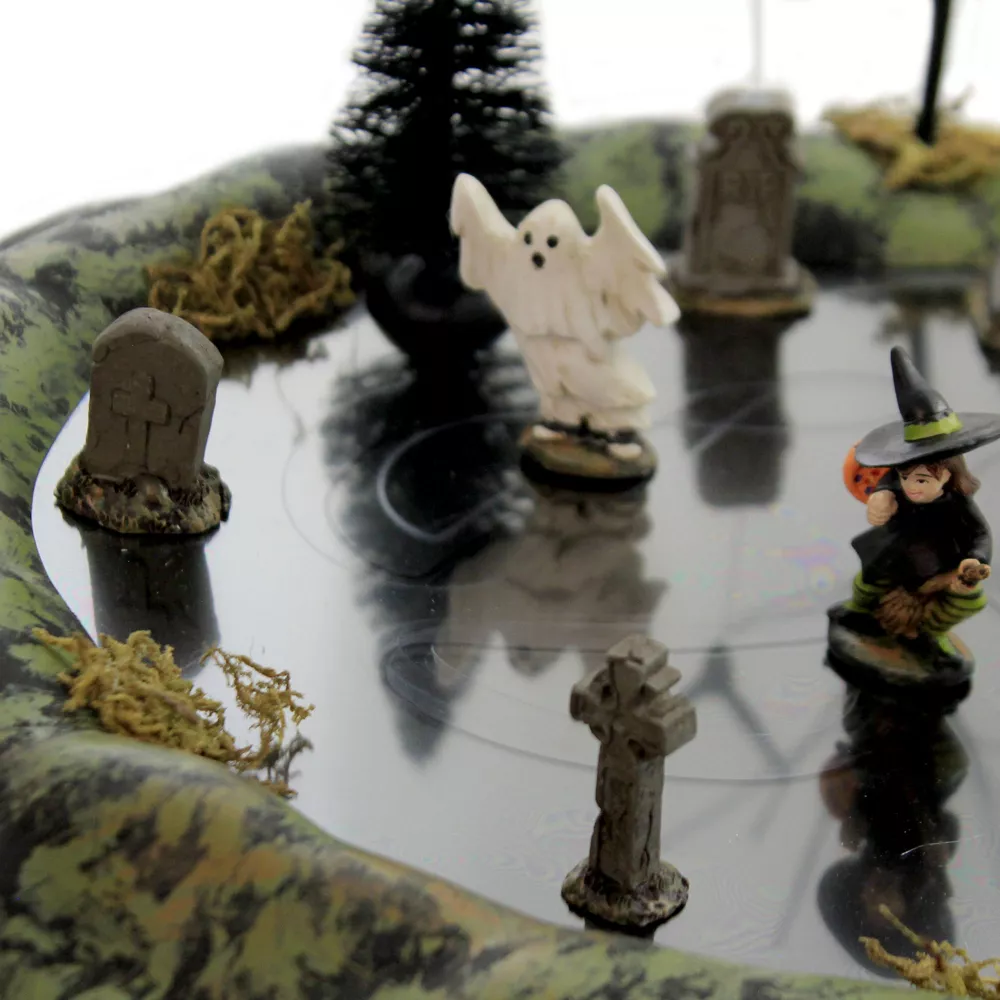 Animated Ghosts In Graveyard