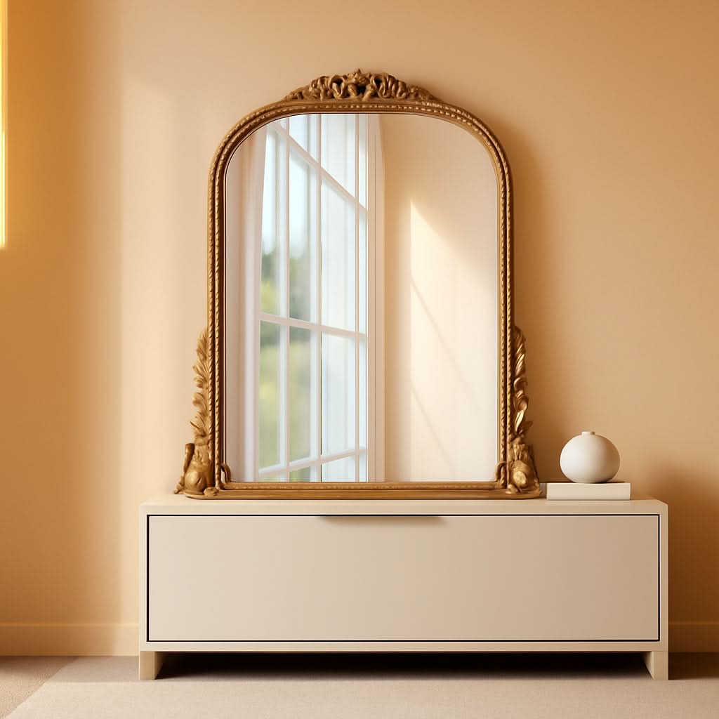 Antique Gold Baroque Wall Mirror 31.5 Inch By 23.6 Inch