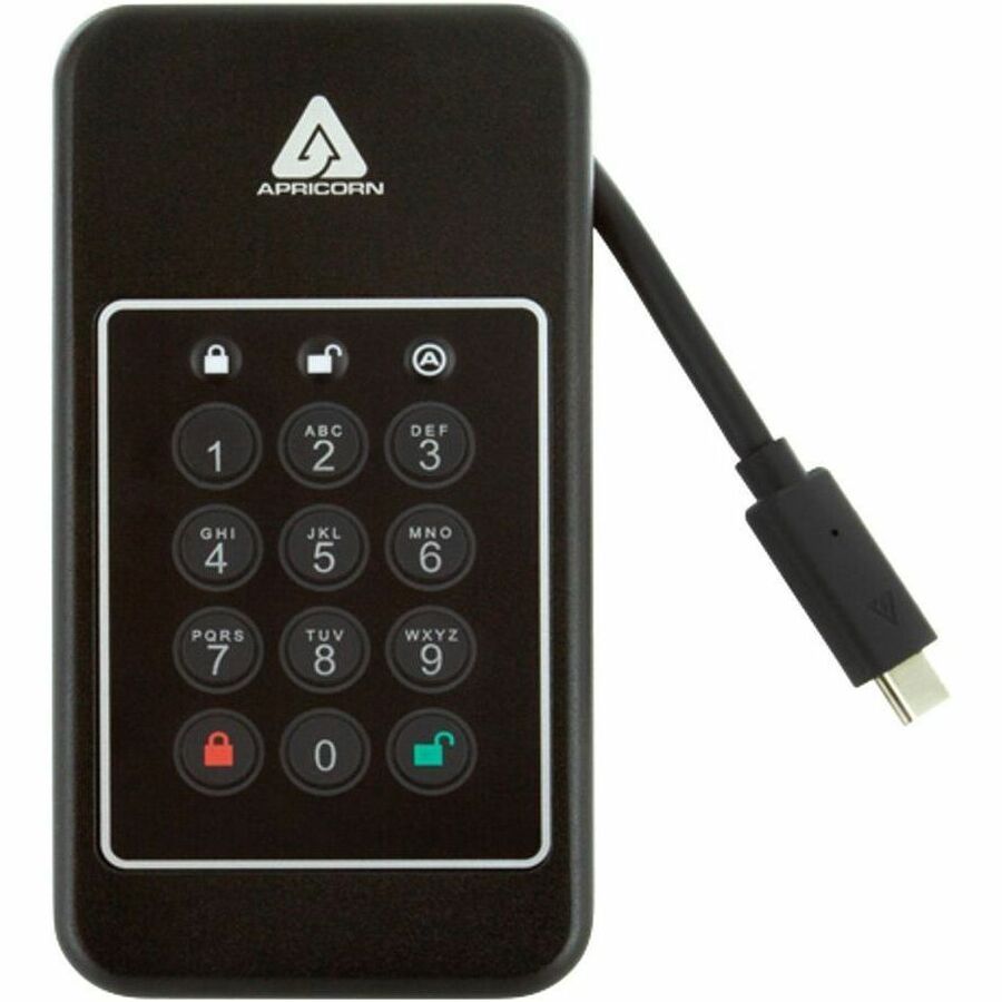 Apricorn Aegis 500 GB Portable Hard Drive - External - PCI Express NVMe - Desktop PC Devic