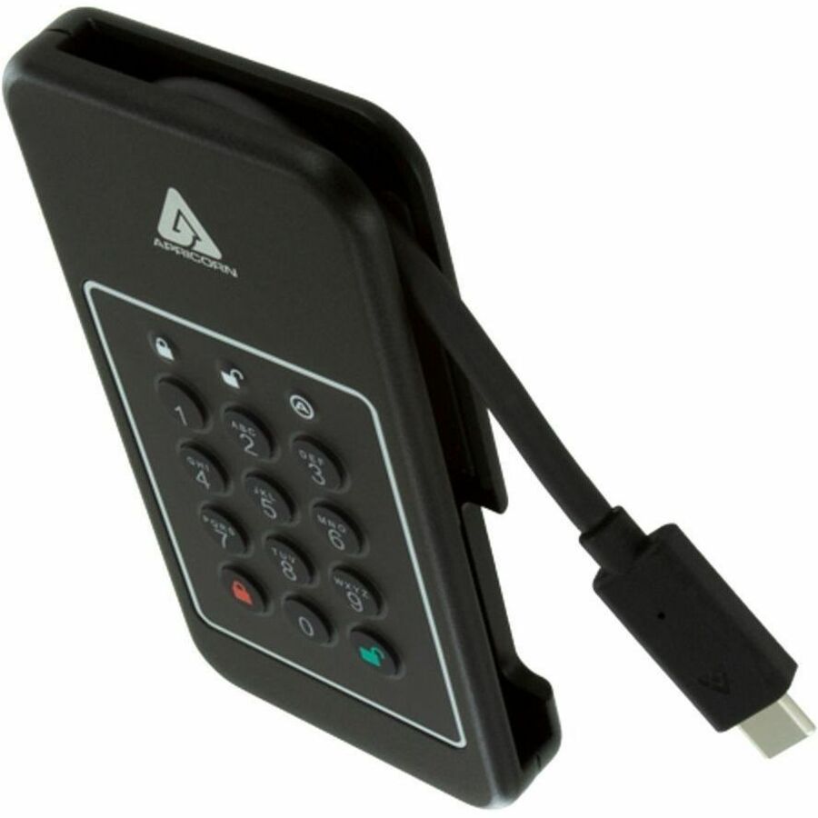 Apricorn Aegis 500 GB Portable Hard Drive - External - PCI Express NVMe - Desktop PC Devic