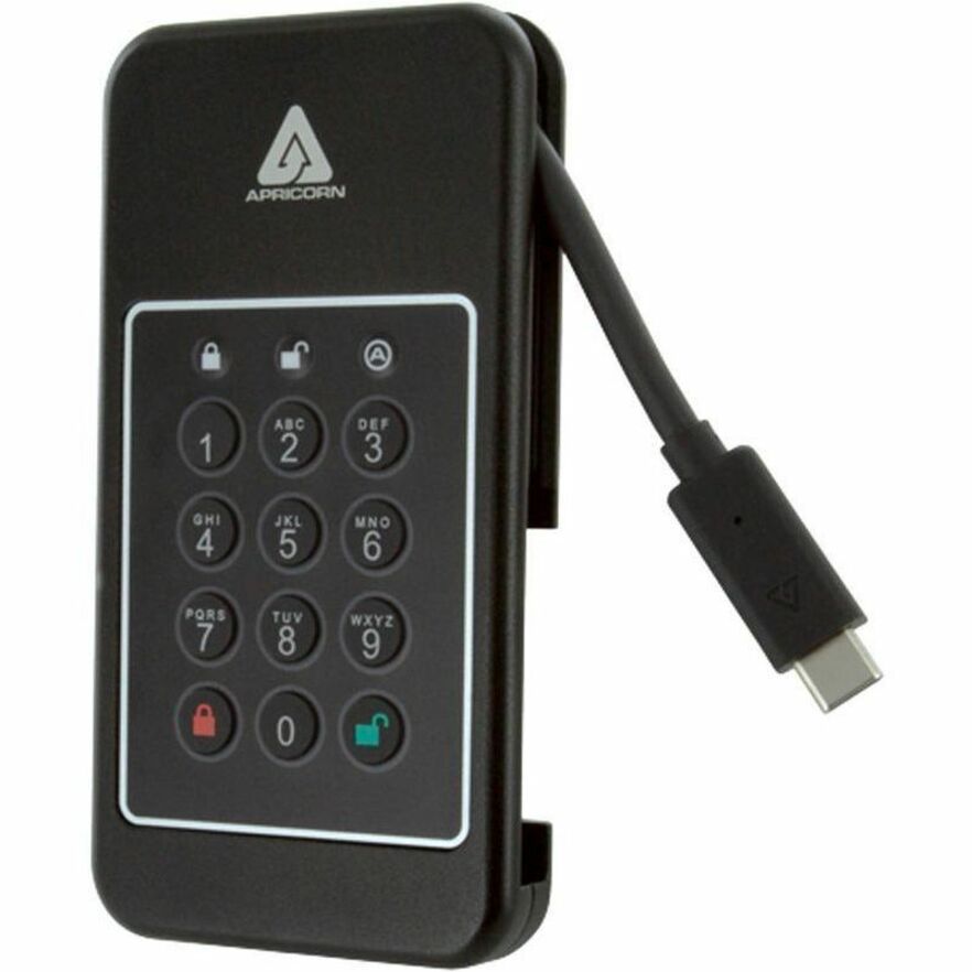 Apricorn Aegis 500 GB Portable Hard Drive - External - PCI Express NVMe - Desktop PC Devic