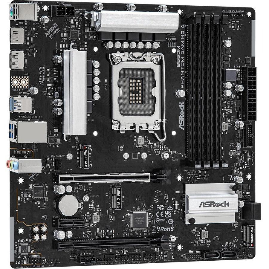 Asrock B660M Phantom Gaming 4 - Motherboard - Micro Atx - Lga1700 Socket - B660 Chipset - Usb 3.2 Gen 1