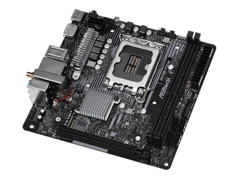Asrock H610M-Itx/Ac - Motherboard - Mini Itx - Lga1700 Socket - H610 Chipset - Usb 3.2 Gen 1 - Bluetooth, Gigabit Lan, Wi-Fi - Onboard Graphics (Cpu Required) - Hd Audio (8-Channel)